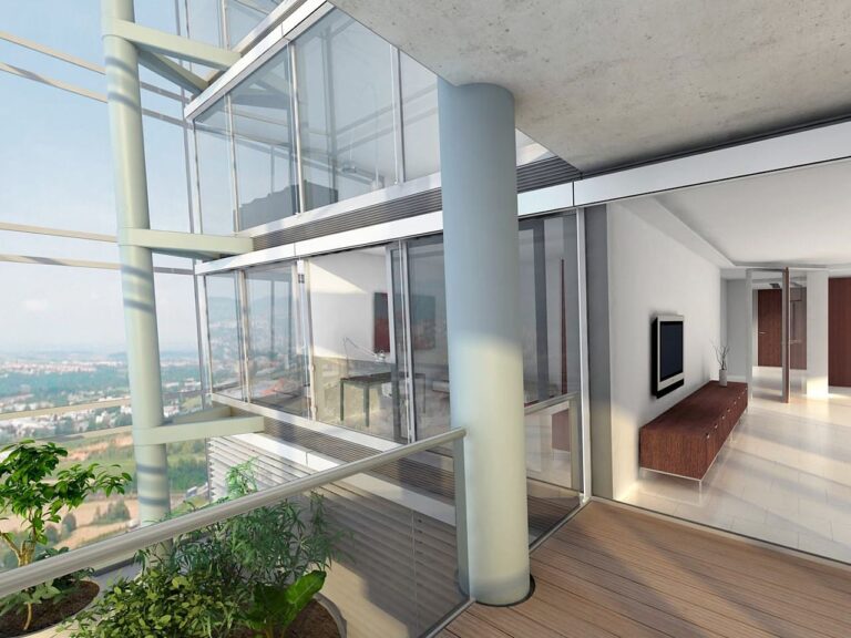 Betonpfeiler im Gewa Tower